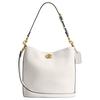 Willow 28 Logo Lock Bucket Bag Women Shoulder Bag White CW624-B4HA