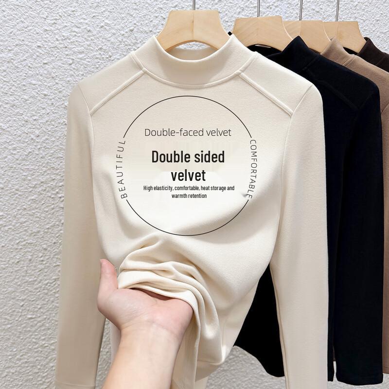 

Женский флисовый топ с длинными рукавами и полуворотником-стойкой Yuzhaolin One Size (Fits 40-65kg)