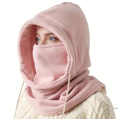Cappello invernale da donna, da uomo, per protezione orecchie, caldo, spesso, in peluche, in lana, morbido, monopezzo, sciarpa, moda femminile, per prevenire il vento freddo