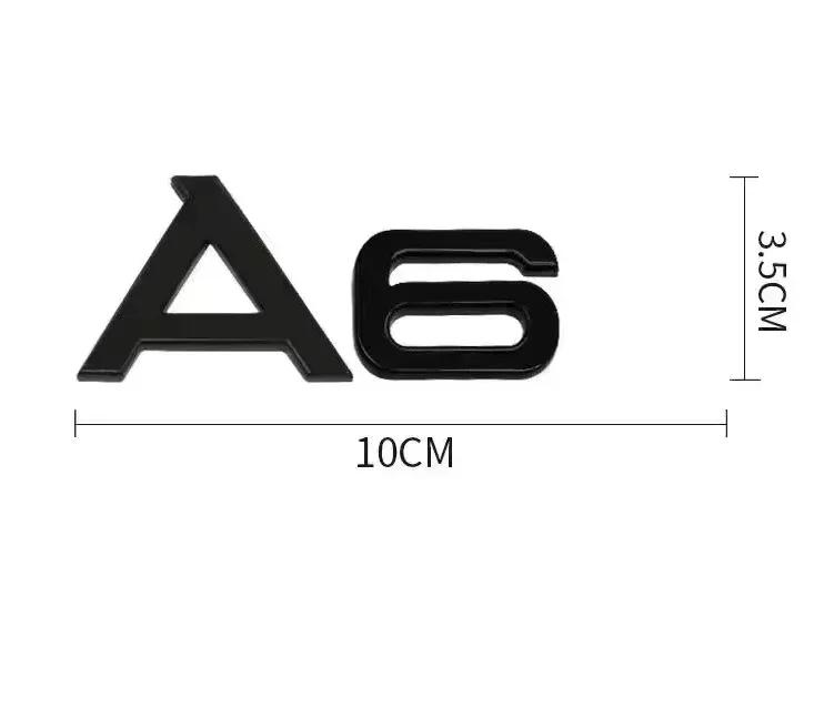 For Audi 4Ring Logo ABS Black Car Hood Front Grill Emblem Rear Trunk Badge A6 Quattro Sline 50TDI Emblem Car Accessories