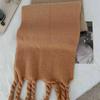 Encore Red Gradient Hanging Dyed Mohair Twist Braid Scarf Female Solid Color Couple Scarf Thick