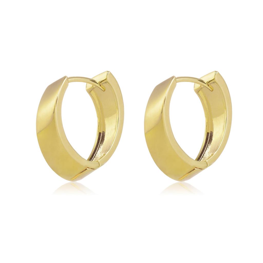 Hoop Always 18K Everyday 40s FH.bird Earrings, On, Gold, [Oval], Hypoallergenic, Women's, Earrings, Rings, Simple, Use, Commuting, Women, Birthdays,