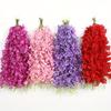 10PCS Bright Color Artificial Wisteria Hanging Flower Wisteria Flower Strips  Ceiling