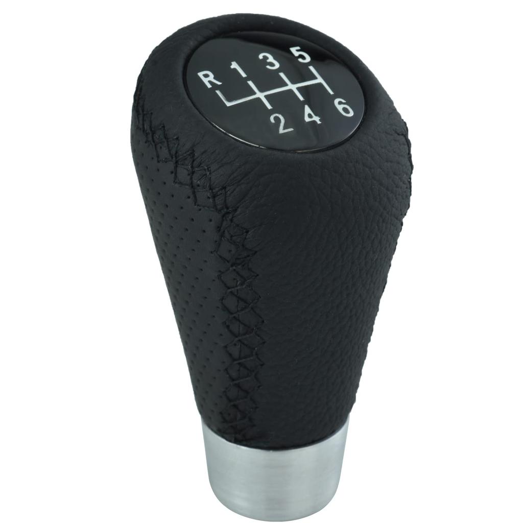 Arenbel 6 Speed Gear Lever Handle PU Shifter Stick Knob Head Manual Automotive Universal Black