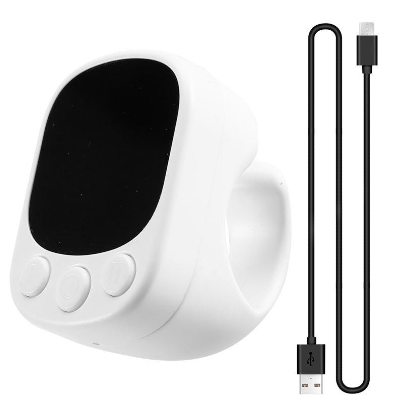 ABNR Automatic Smart Mouse Ring Touchpad Remote Control Clicker Device Continuous Scrolling Screen Control белый