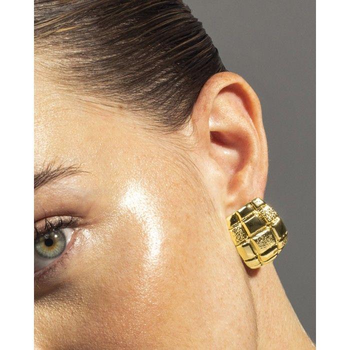 Luxenter 18K Yellow Gold Finished Earrings - Abalt