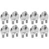 10pcs 1/4 Inch M6 Stainless Steel Wire Rope Cable Clip Clamp U Bolt Saddle Fastener