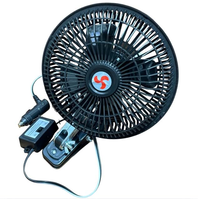 

bubulu Car Car Cooling Heat Heatstroke Cool Car Black Fan, Fan, Fan, Countermeasure, Prevention, Air, 12V/24V, Clip-on Fan, (24V Specifications)