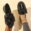 Ladies Shoes 2024 Loafers Women's High Heels Classics Office & Career Pumps Women Bow Tie Round Toe Med Heel Slip On Shoes Women