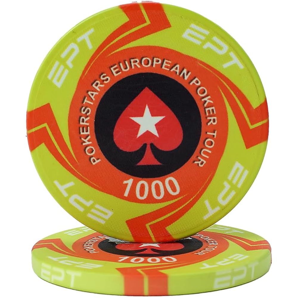 EPT Poker Chips Set of 25 ($1000) [Parallel Imported]