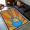 Polyester Nashville Guitar Rug Large & Medium Non-Slip Nashville Guitar Area Rug - Polyester Crystal Velvet Carpet,