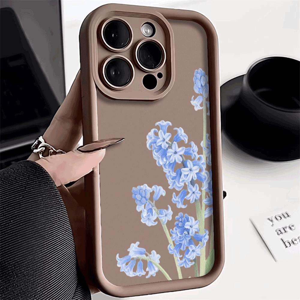 Blue Hyacinths Watercolor Phone Case for Xiaomi Redmi Note 14 13 12 11 10 9 8 7 Gel Flexible Anti Scratch Protective Case