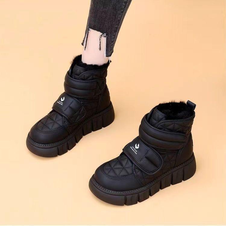 

2025 Women s Winter Waterproof Slip-On Snow Boots, Velvet-Lined, Non-Slip, Versatile Outdoor Casual Footwear Size 38