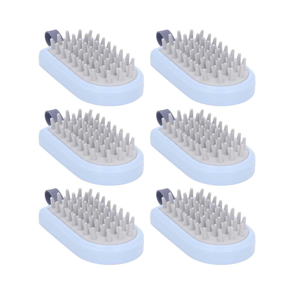 6Pcs Scalp Brush ABS Silicone Ergonomic Anti Slip Handle Light Head Massage Scalp Massager for Men Women Shampoo