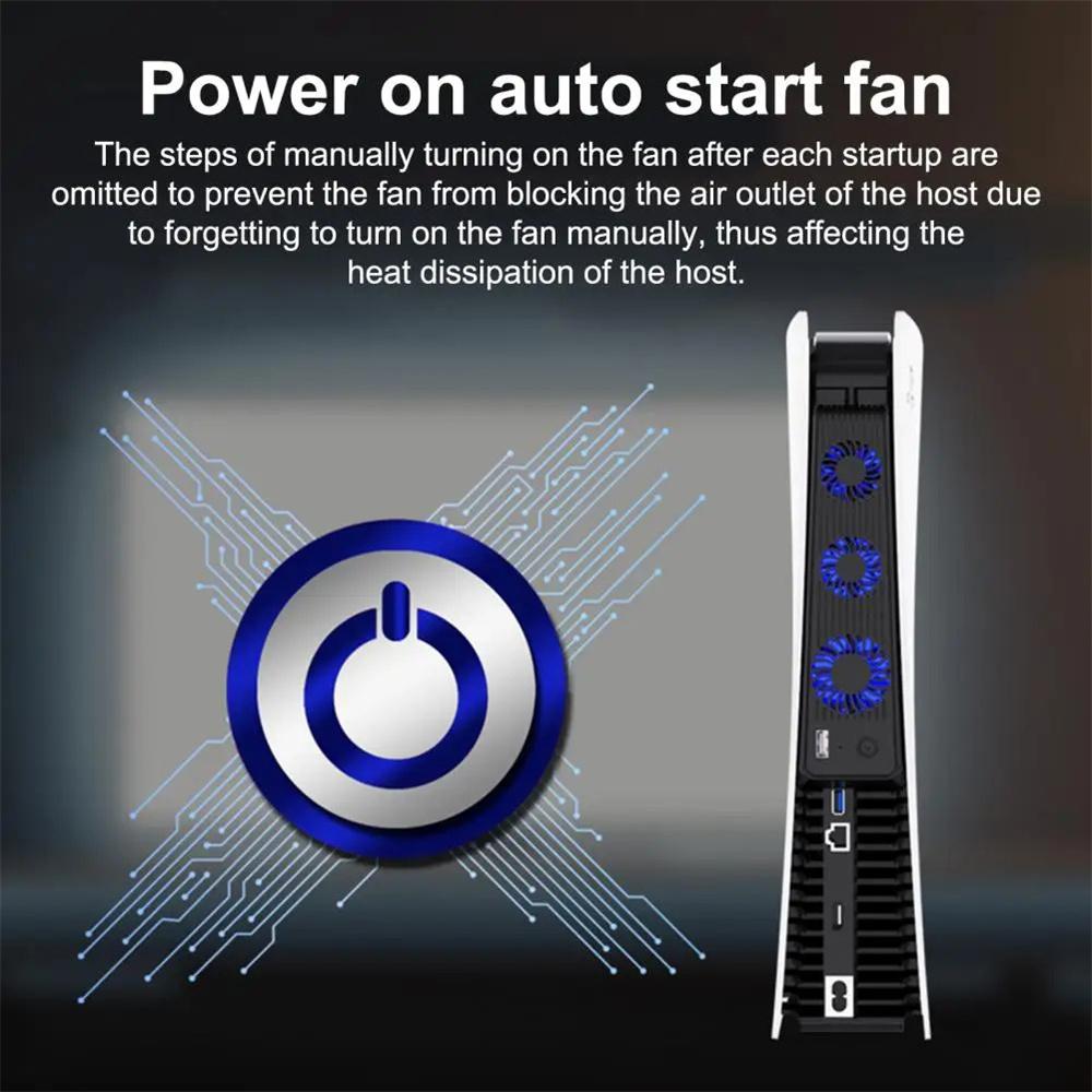 External Cooling Fan Cooler Game Accessories For PS5 PlayStation 5 Host Console