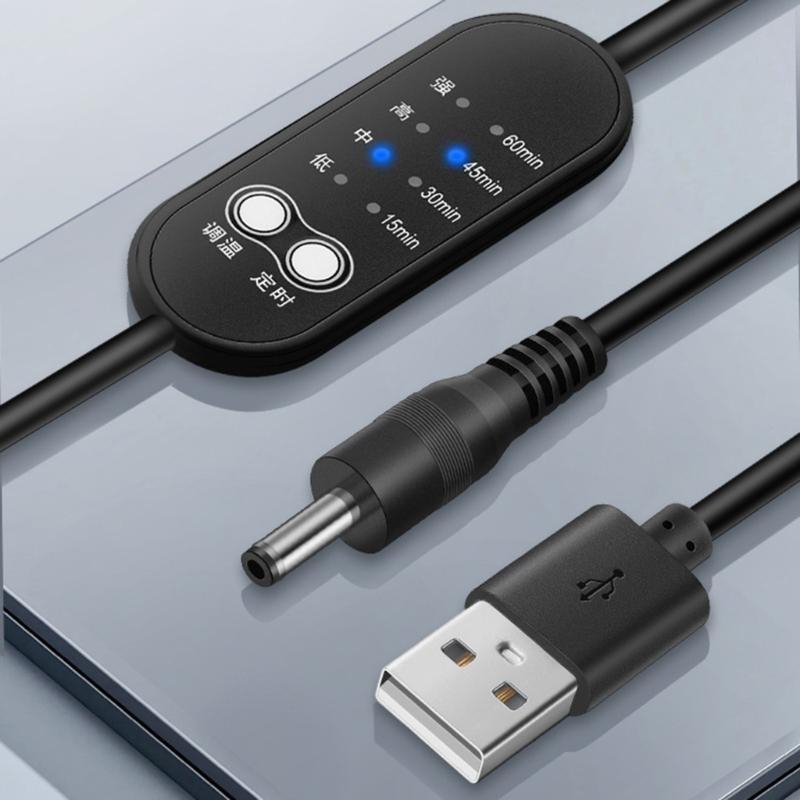 Flexible USB To DC35135 Charging Cable With Timer And Temperature Adjustment