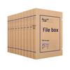 Deli A4 Kraft Paper Archive File Boxes, 30mm Spine, 10-Pack