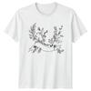 Grow Wild And Free Unisexs TShirt Floral Illustration Art Botanical Nature