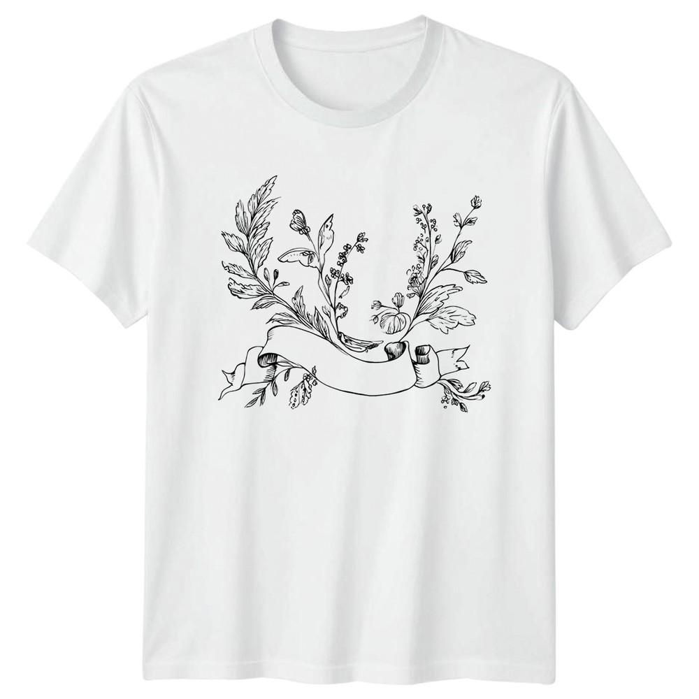 Grow Wild And Free Unisexs TShirt Floral Illustration Art Botanical Nature S