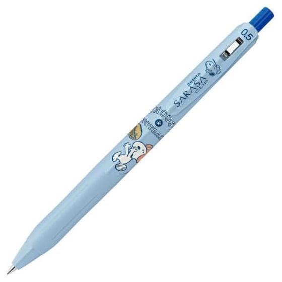 ZEBRA Sarasa Clip Gel Pen, 0.5mm, Snoopy Waku Waku Stationery, Simple Set of 3 (Black, Red, Blue)