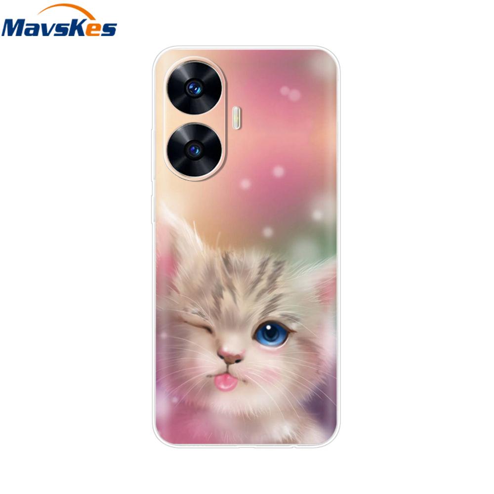 For Realme C55 4G Case C 55 Transparent TPU Soft Silicone Cover For OPPO Realme C55 RealmeC55 6.72 Inch Back Cases Phone Bumper