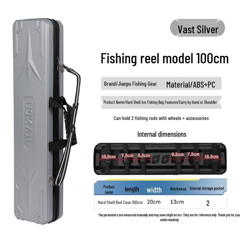 Fish Rod Bag for Raft, Lure, and Sea Fishing - No Disassembly Required, Fits Reel Line Groups, Multiple Models, Winter-Ready Storage.