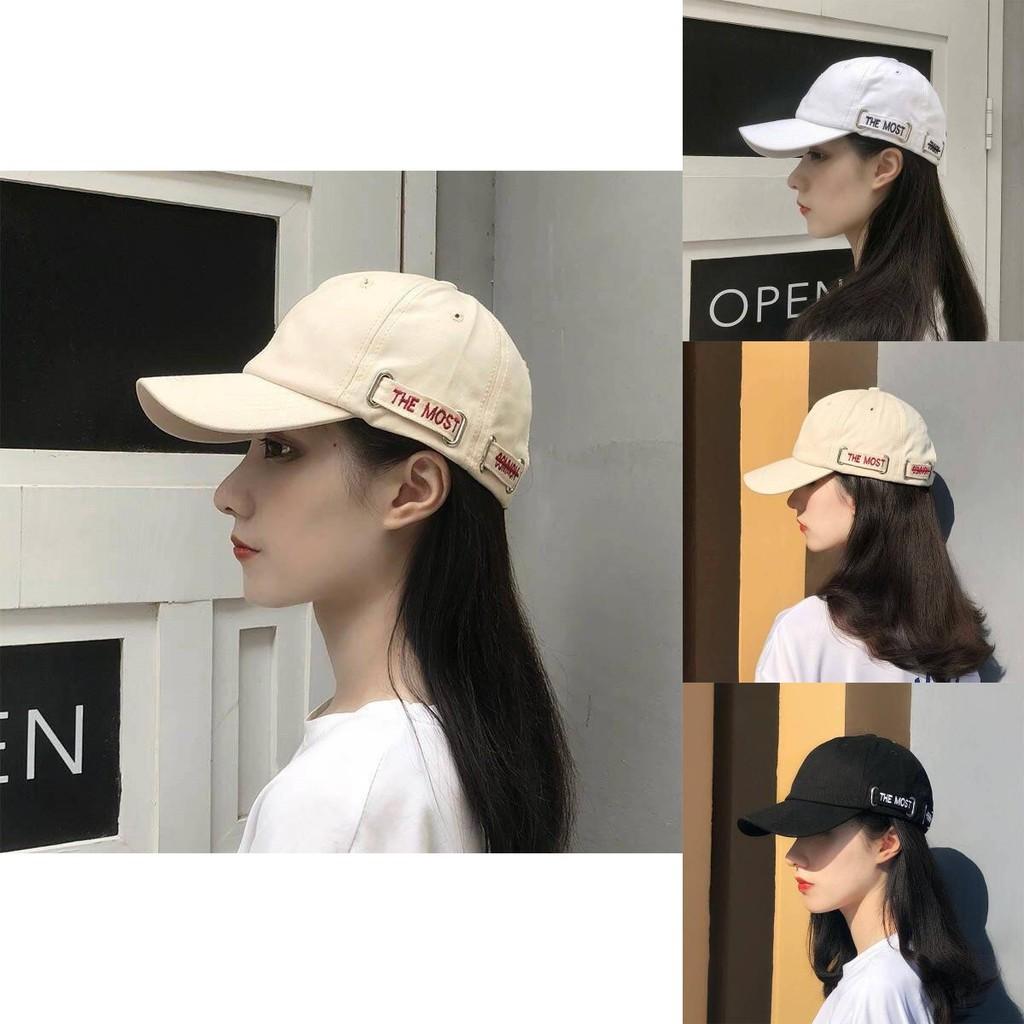 Versatile Baseball White Cap For Women Men Ins Korean Style Face Hat Slimming