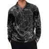 Men's Casual Retro Small V-neck Long-sleeved Top