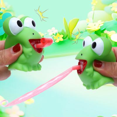 Zabawka Fidget Szczypiąca Żaba Dinozaur Wywalający Język Kreatywna Zabawka Dekompresyjna dla Dzieci Przenośna Zabawka Redukująca Stres Prezenty na Boże Narodzenie i Urodziny