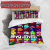 3pcs Duvet Cover Set (1*Duvet Cover + 2*Pillowcase, Without Core), Custom Name Among Us Pattern Bedding Set, Home Bedroom Decor Gift