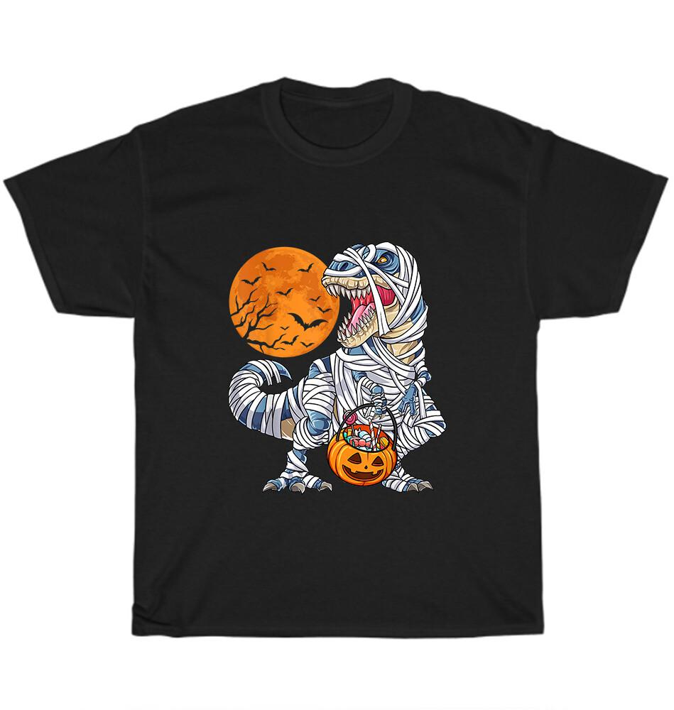 

Dinosaur Mummy Pumpkin Jack O Lantern Halloween Scary Party T-Shirt Unisex Gift S