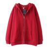 Felpa con cappuccio e zip lunga da donna, vestibilità larga, giacca casual con tasche