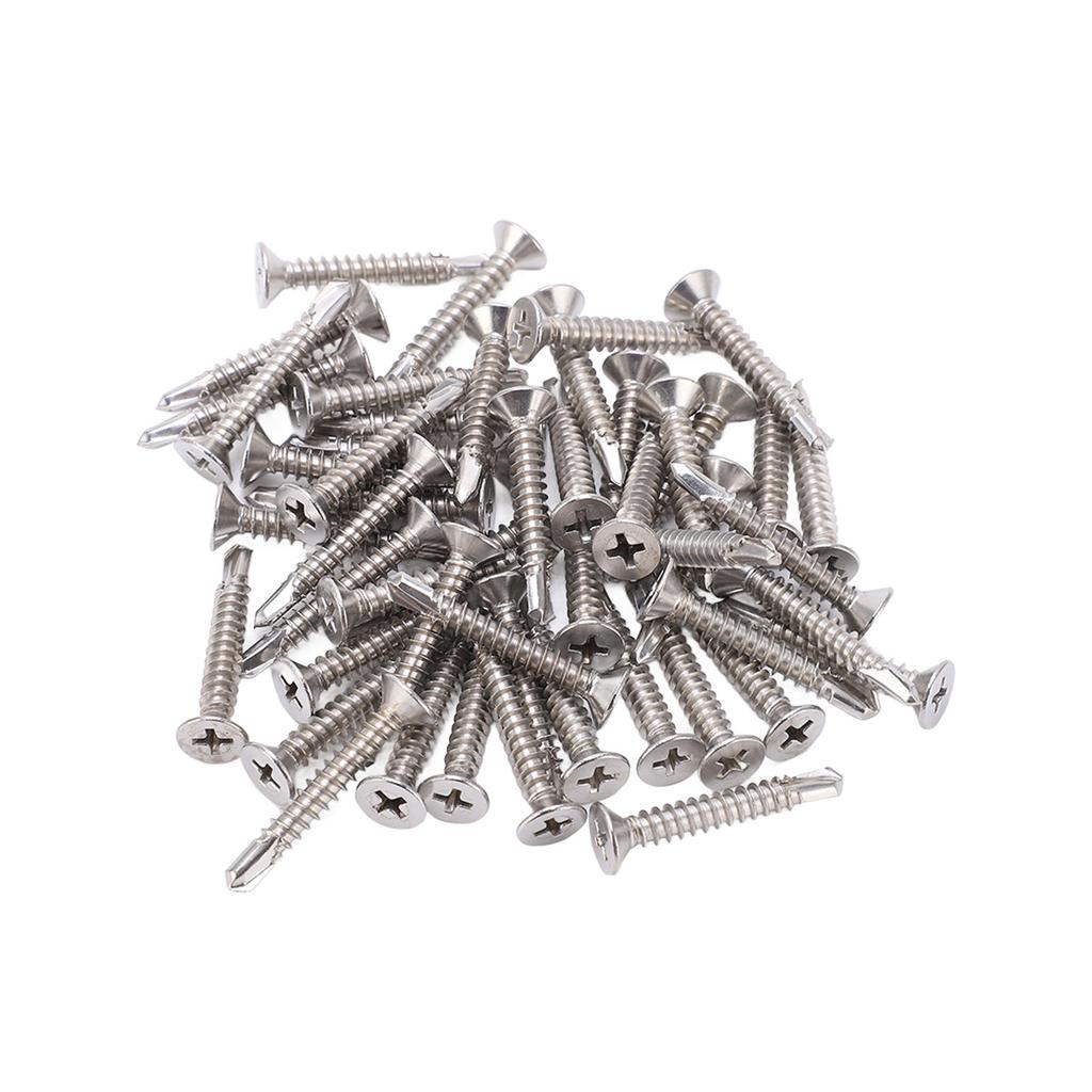 150 ΤΕΜ. Βίδες Τρυπανιού με Σταυροκεφαλή και Κωνική Κεφαλή 304 Ανοξείδωτο Ατσάλι Αντικατάσταση Βίδας Ονομαστική 32mm M4.8 16