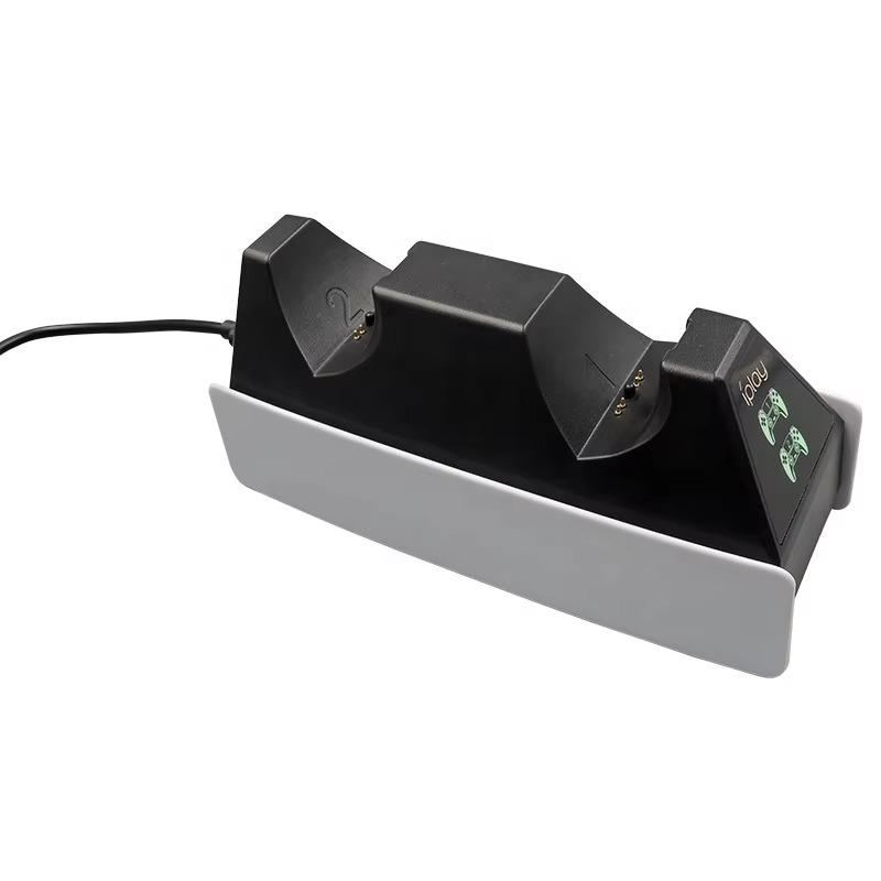 PS5 Controller Charging Station Dock with AI, Smart LED Indicator, Safety Chip Protection, Type C USB Port Dual Sense Controller