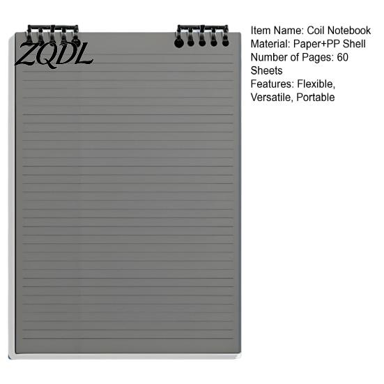 Classroom Note Taking Book Top Bound Spiral Notebook, Premium Anti-bleed Paper Diary Book, Student Study Supplies Portable A5 Notepad for Office