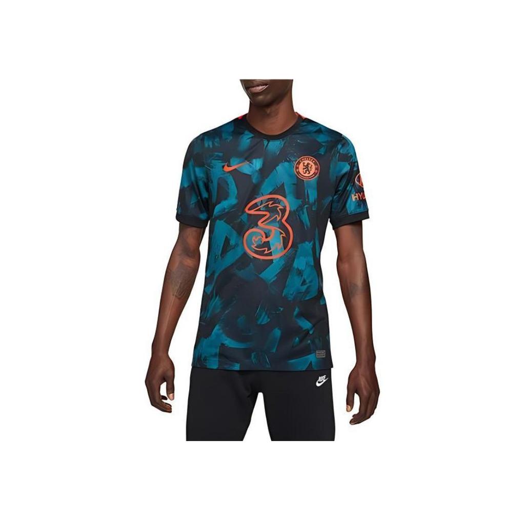 Nike Chelsea 21-22 Away Game Short Sleeve Training Jersey Men Tops Floral DB5894-468