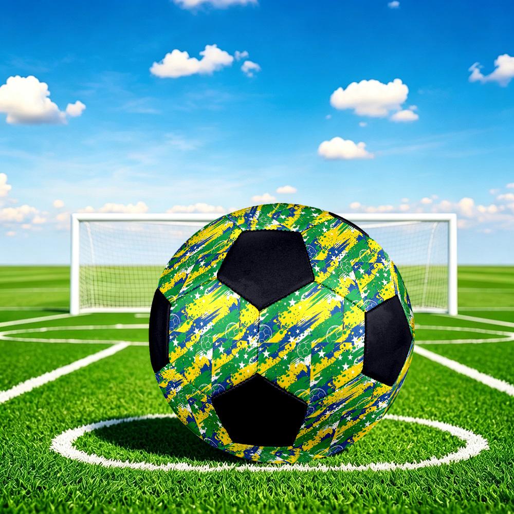 1 Stück Brasilianische Fußballstars Leichter PVC Trainingsfußball, Größe 5, Geeignet für Indoor- und Outdoor-TrainingGeschenk y60325