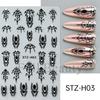 New Nail Art Stickers Ins Halloween Dark Series Spider Web Spider with Diamond Nail Art Stickers
