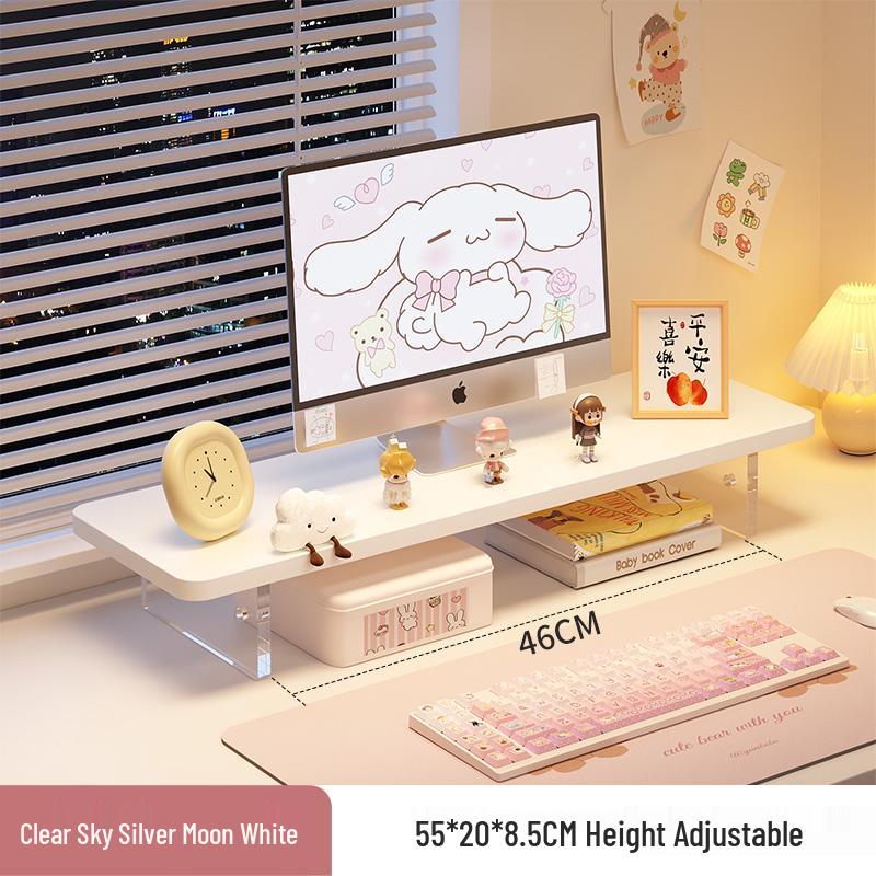 Monitor Riser and Keyboard Tray Combo Stand