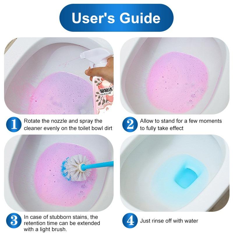 3pcs Toilet Cleaner Bathroom Cleaner Mold Removal Spray Toilet Bowl Cleaner  Liquid