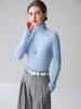 Women's 100% Pure Cashmere Striped High-Neck Slim Fit Sweater - Warm Knitwear for Autumn/Winter 2026