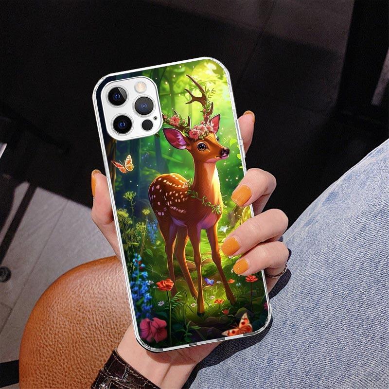 Hjortjakt Camo Phnoe Fodral för Iphone 17 Air 16 11 12 13 Mini 14 Plus 15 Pro Max 7 8E SE 2020 16ProMax Telefonfodral Coque 17 Ai