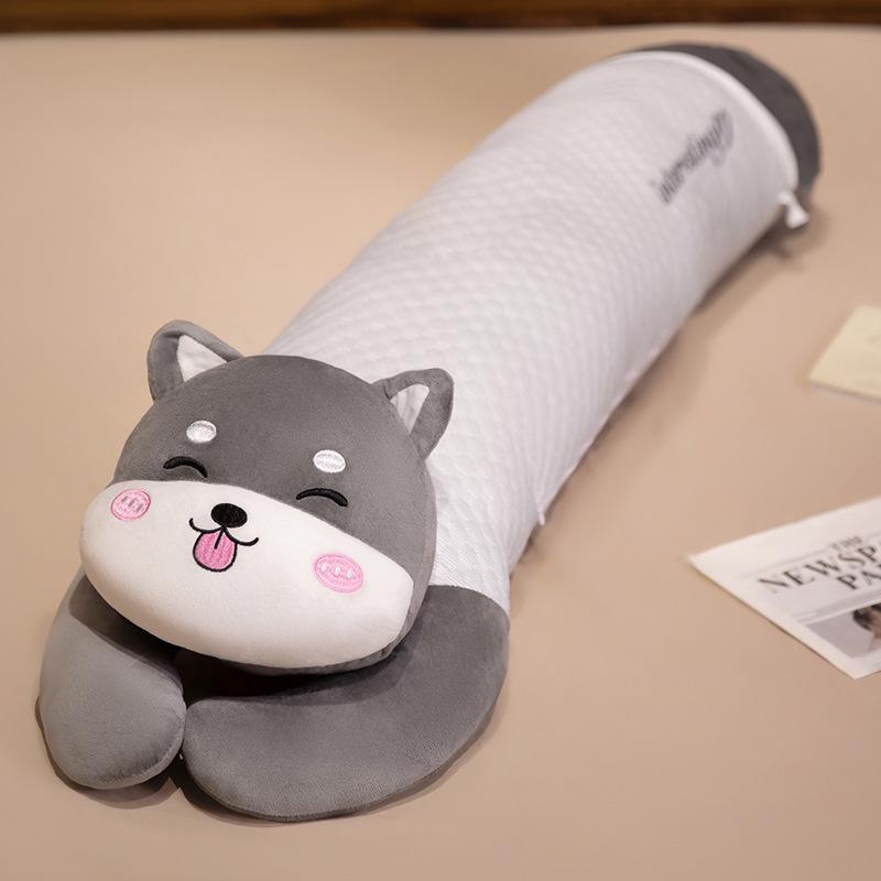 Cartoon Animal Velvet Body Pillow - Plush, Washable and Perfect for Summer, Backrest, or Leg Support