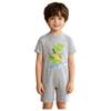 Boys Dinosaur Jumpsuit Short Sleeve Back Invisible Zipper Thigh Length Adaptive Bodysuit Special Needs