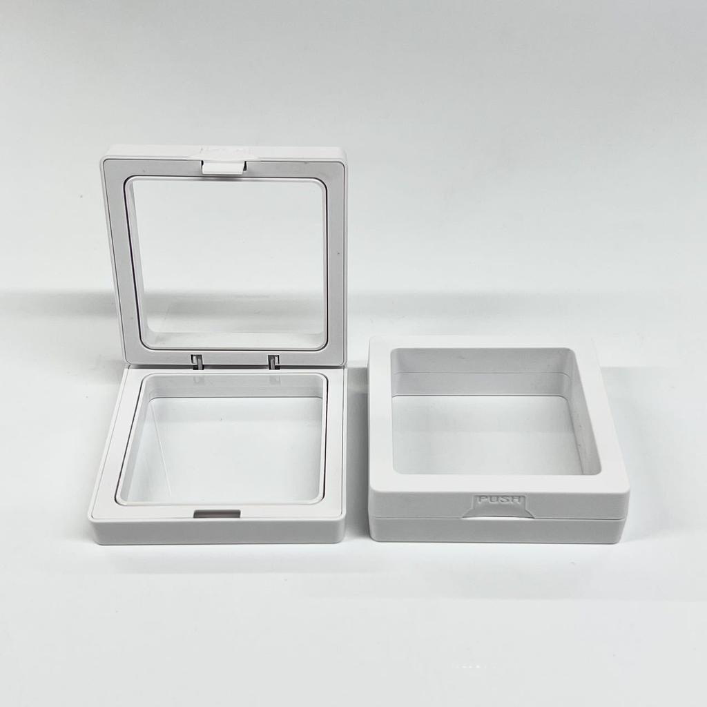 10pcs Transparent Floating Display Box Plastic Film Jewelry Packaging Box Jewelry Necklace Ring and Collectible Storage Box