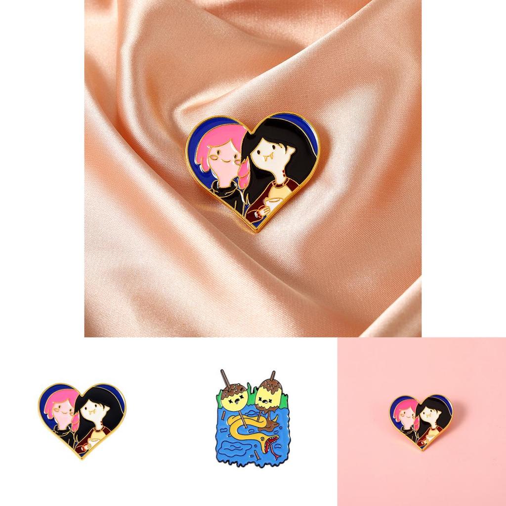 Alloy Elegant Heart Brooch For Friends Decorative Badge For Personalized Fashion Style