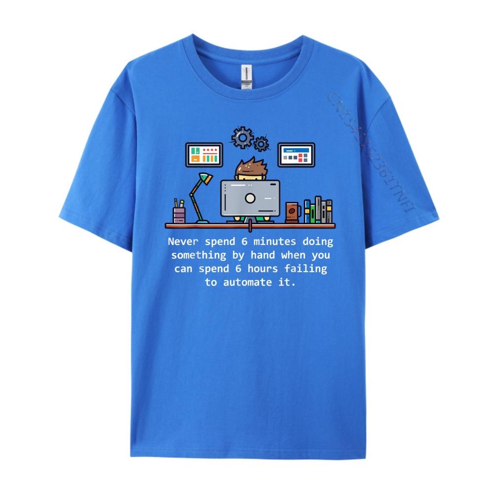 Computer Science Automation Joke Grey Shirt Graphic Tee Oversized T Shirt Men Free Shipping Clothes Leisure