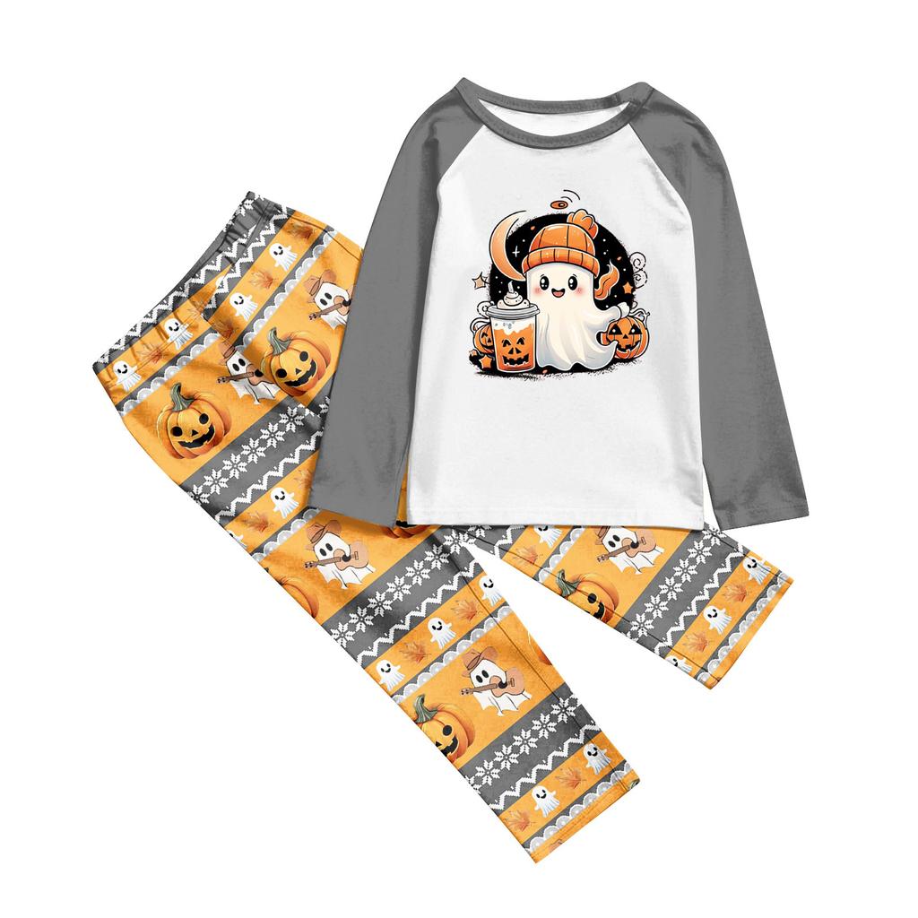 Halloween Day  Prints Family Matching Long Sleeve Tops+Pants Set Family Matching Sets