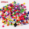 200Pcs Random Color Mixing Decorative Buttons for Needlework Resin Plastic Button for Dolls Scrapbooking Sewing Buttons