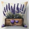 Romantic Lavender Style Cushion Cover Living Room Sofa Zipper Closed Decorative Pillow Cover Does Not Include Pillow Core